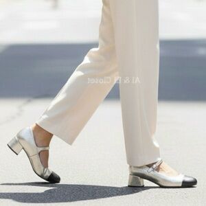 Marc Fisher LTD Marla Metallic Gold Mary Jane Block Heel Shoes Size 10M NWB